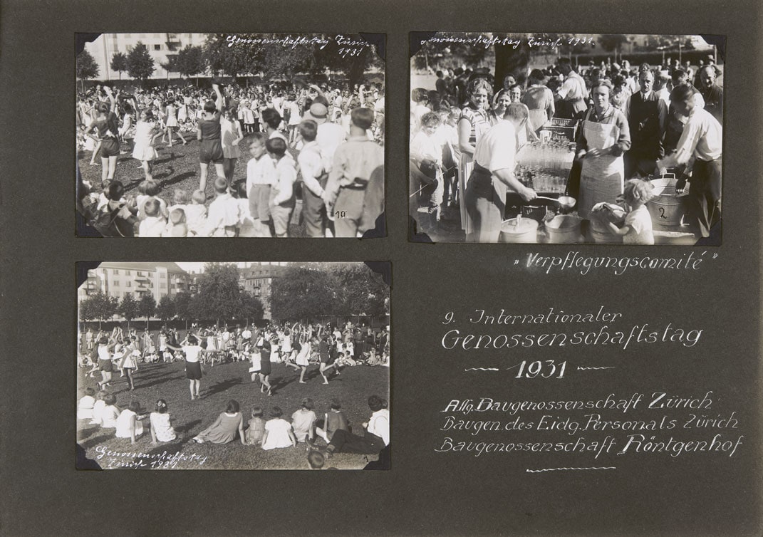 Album Page of the ABZ’s celebrations on the occasion of World Cooperative Day, 1931